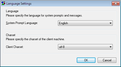 Application language settings