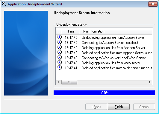 Appeon Application Undeployment