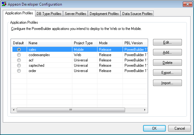 Appeon Developer Configuration