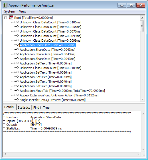 View details of ActiveX calls