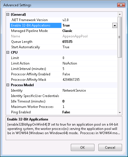 Advanced settings