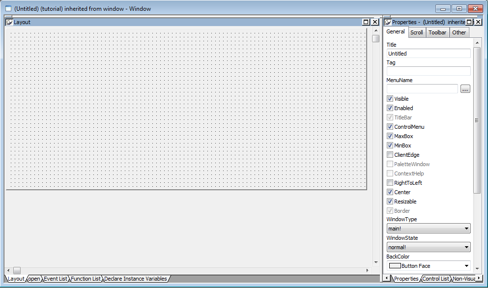 The Layout view and the Properties view