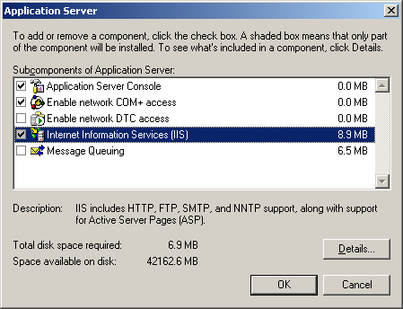 Select "Internet Information Services (IIS)"