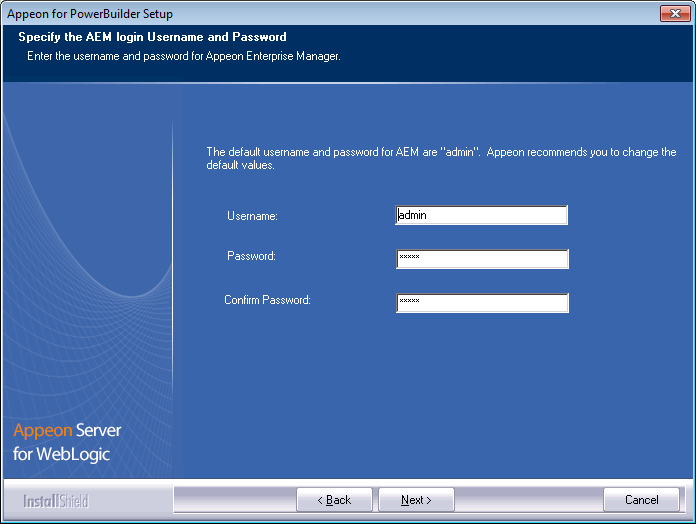 Configure AEM login credentials