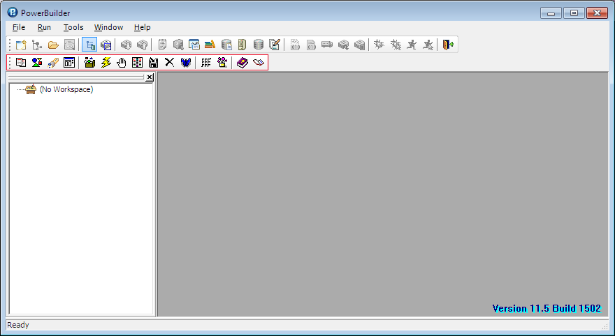 Appeon Developer tool bar loaded into PowerBuilder