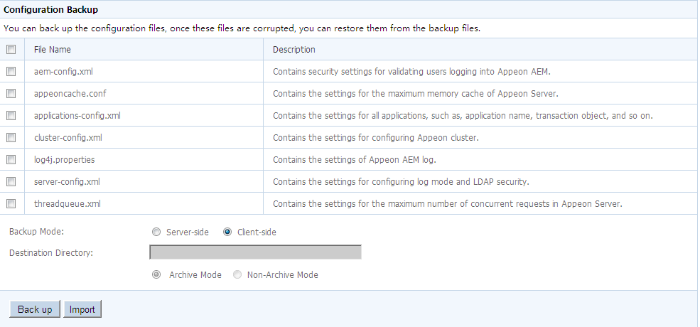 Configuration Backup