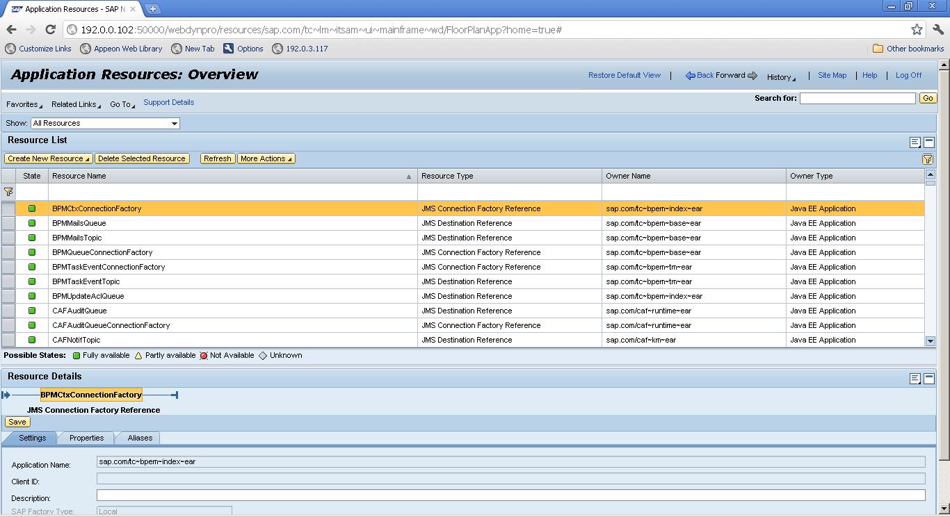 Configure Application Resources