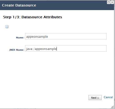 Specify datasource attributes