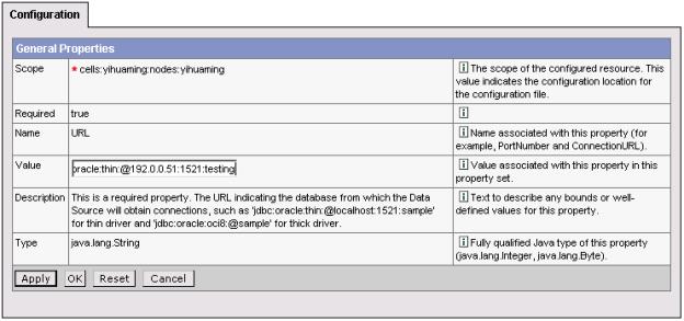 Data source URL property