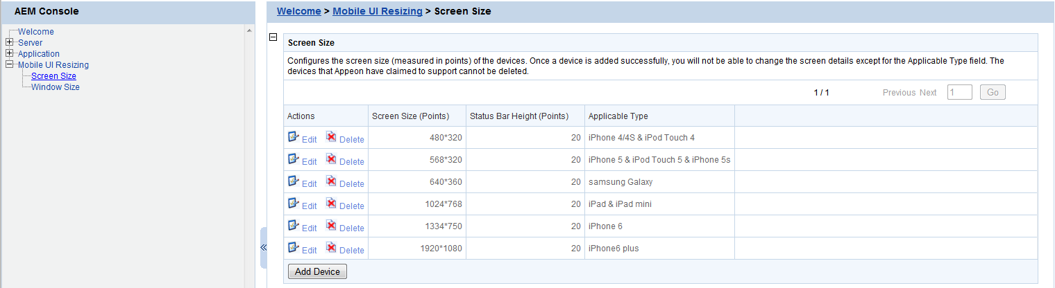 Screen Size