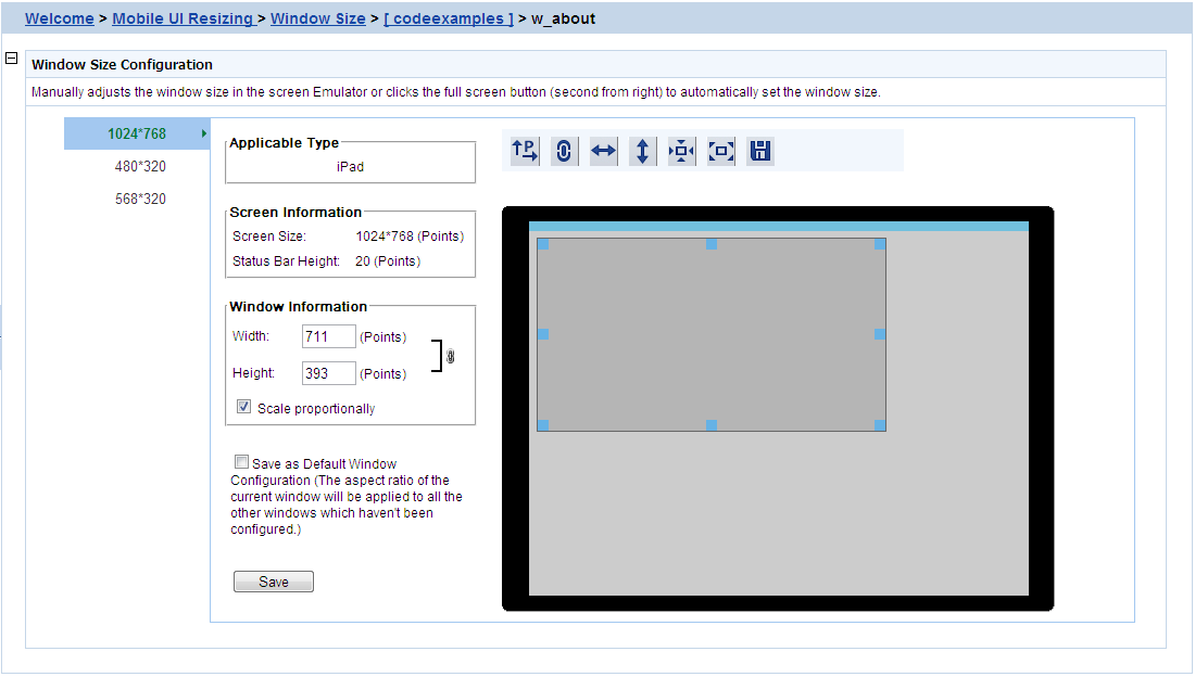 Screen emulator