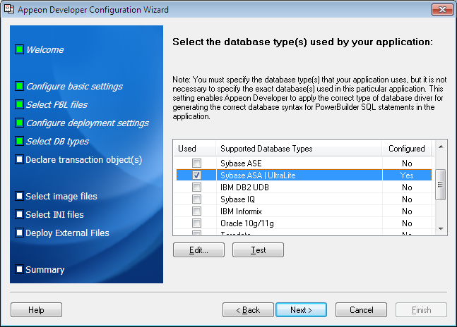 Database types