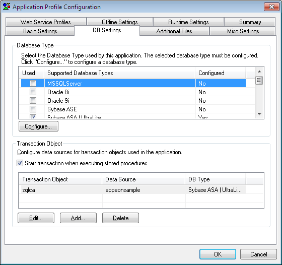 Database types