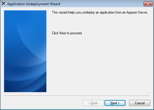 Application Undeployment Wizard