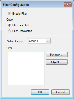 Filter Configuration dialog