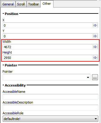 Change the size of w_main