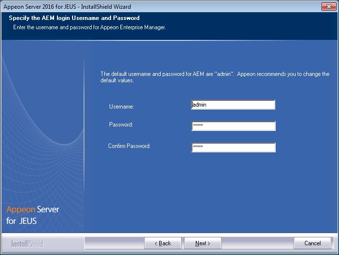 Configure AEM login credentials