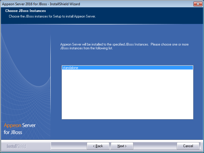 Choose JBoss/WildFly Instances