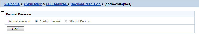 Decimal Precision Settings