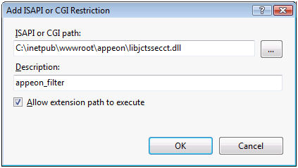 Add ISAPI or CGI restriction