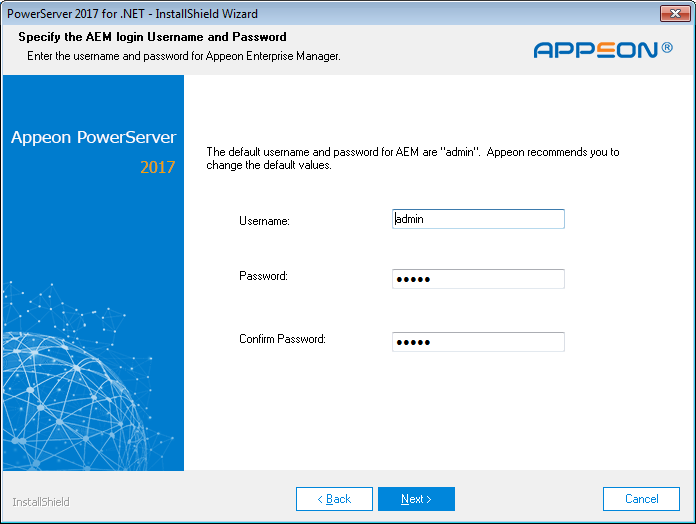 AEM login username and password