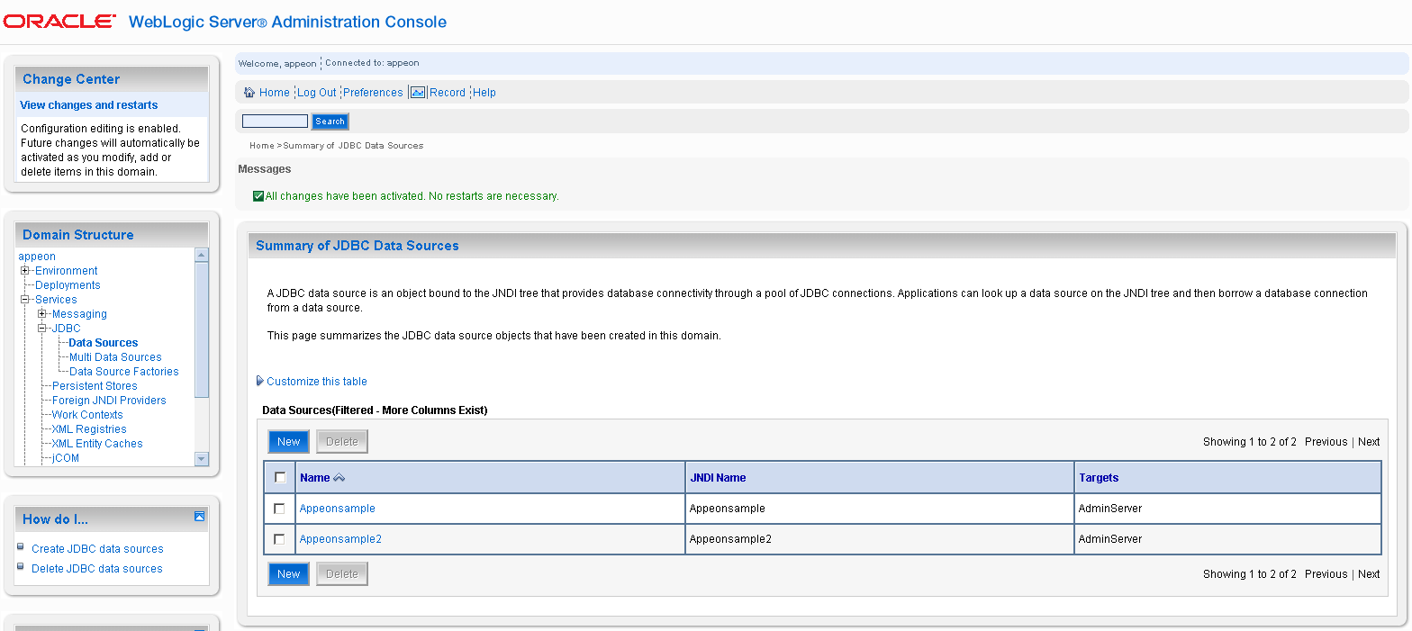 easycatalog save changes to datasource