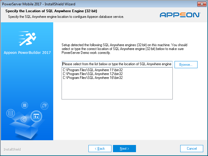 SQL Anywhere location
