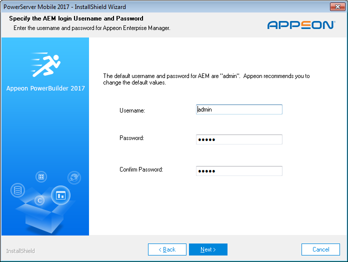 AEM login username and password