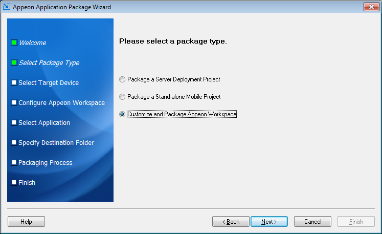 Select package type