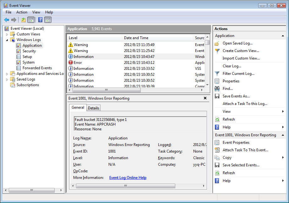 Event Viewer