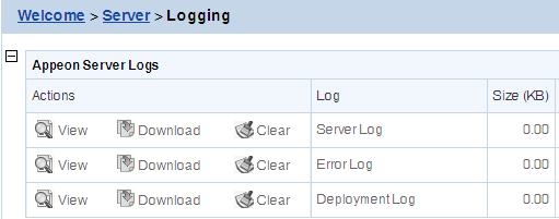 Viewing logs