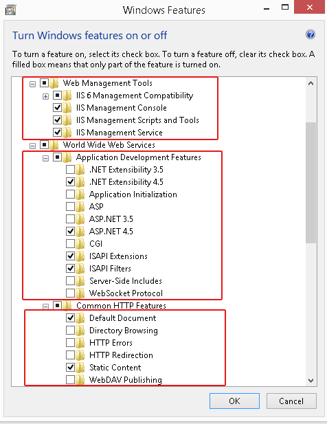 Windows features in Windows 10