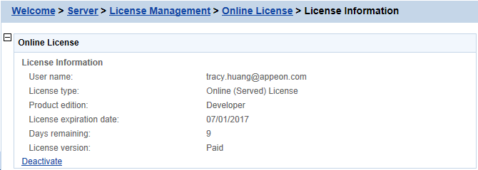 License Information