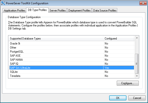 DB Type Profile in ADT