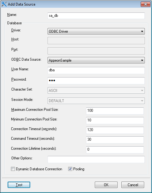 SAP SQL Anywhere data source