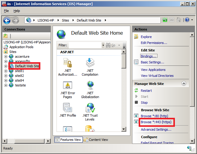 Configure HTTPS port