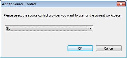 Select Source Control Provider