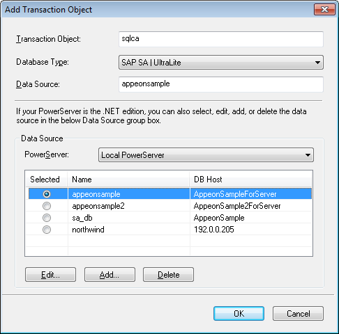 Add transaction object