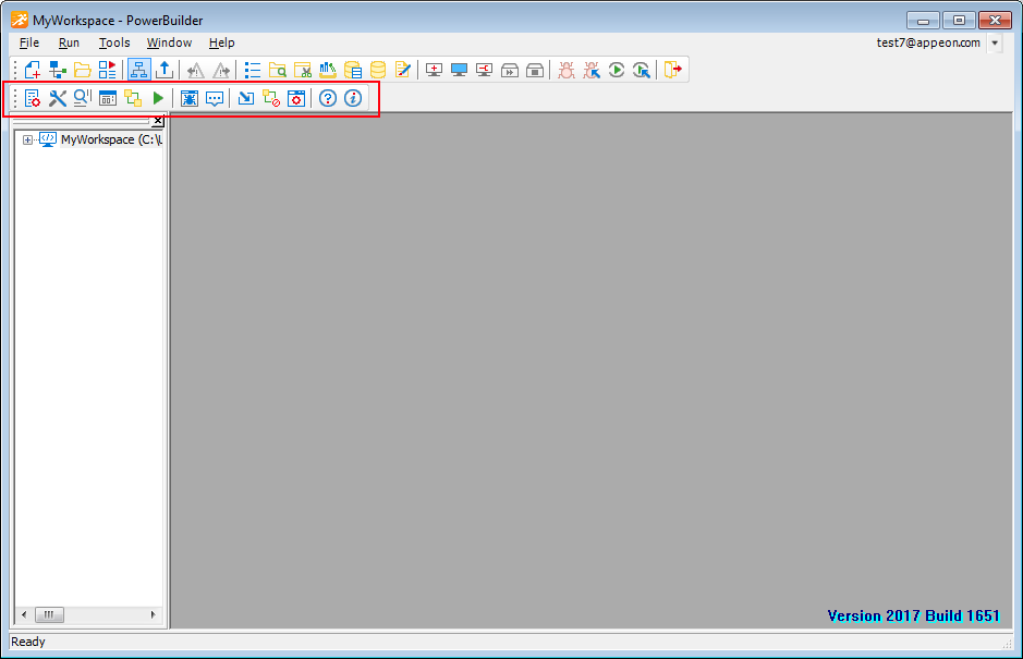 PowerServer Toolkit embedded in the PowerBuilder IDE