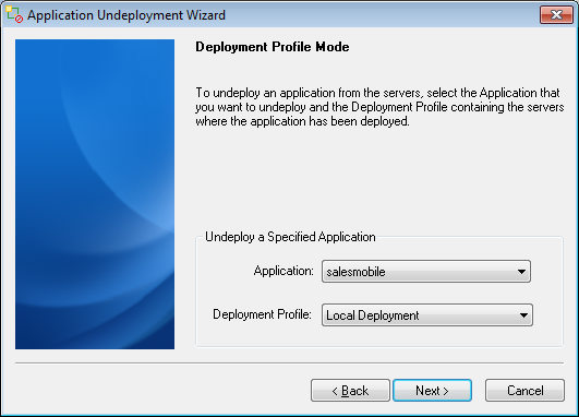 Deployment Profile Mode window