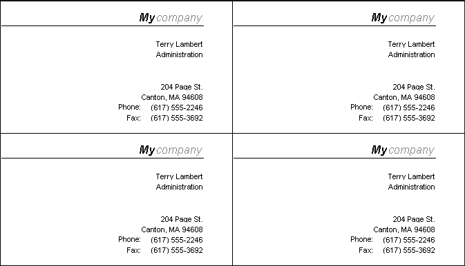 Business cards