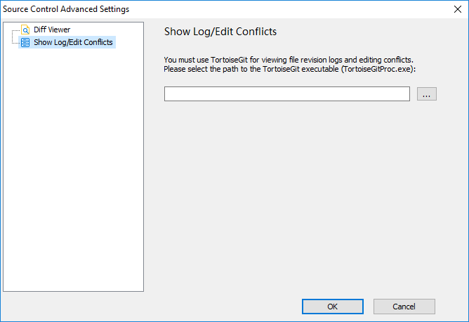 Source Control Advanced Settings