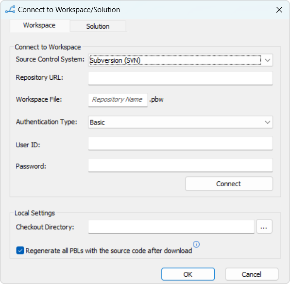 Connect to Workspace/Solution