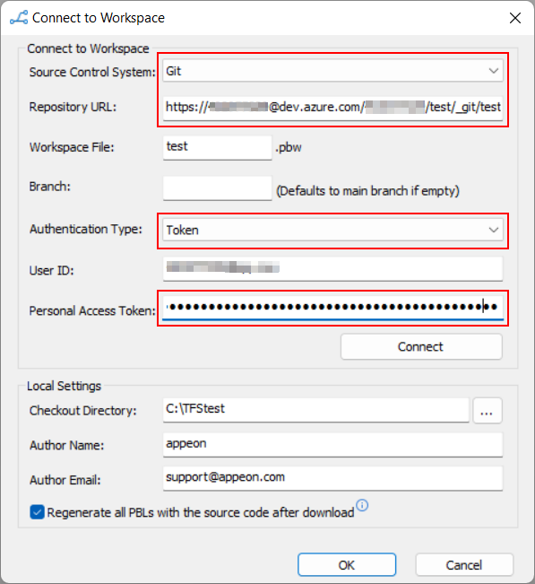 Connect to TFS through Git