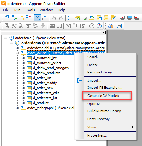 Generate Data Models C#