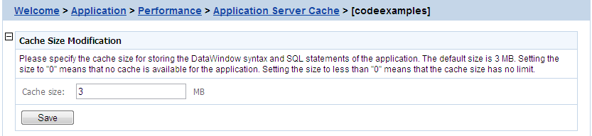 Modify Cache Setting