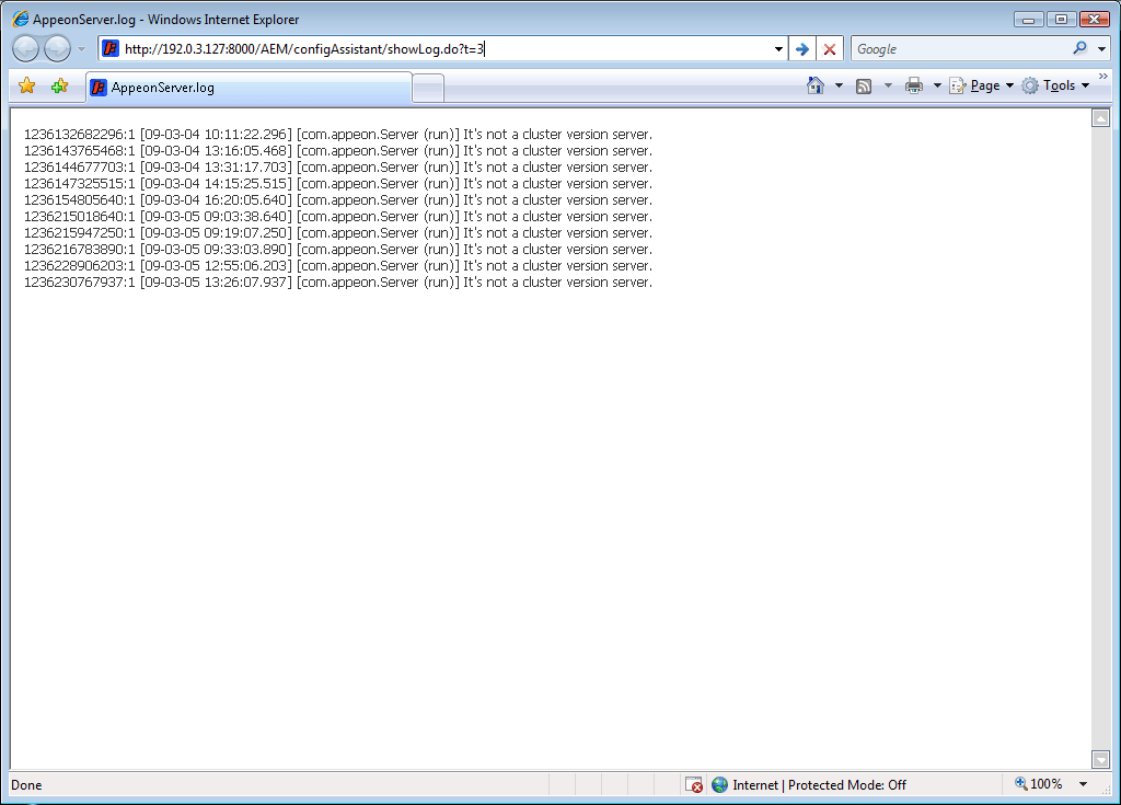 View log files