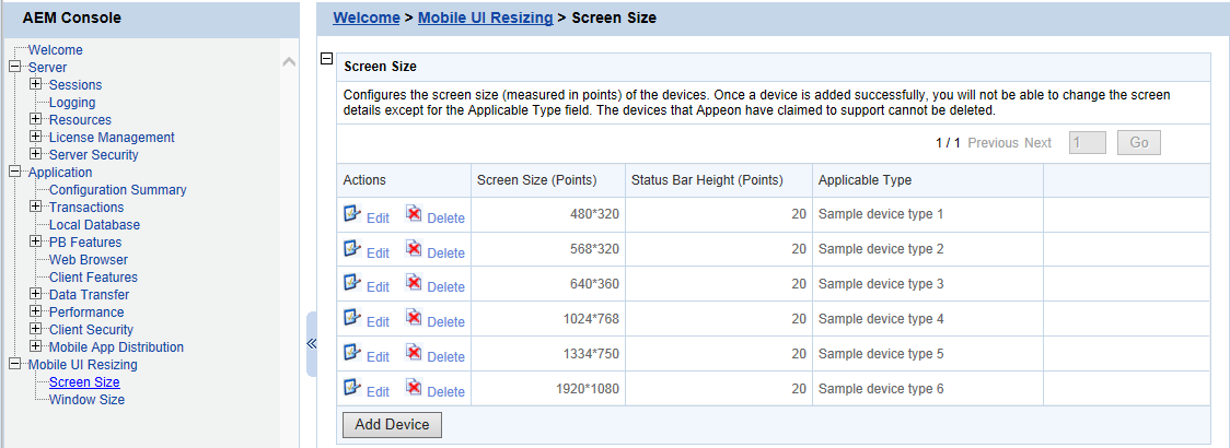 Screen Size