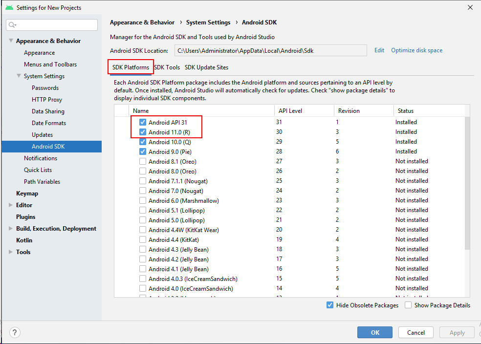 android sdk platformtools