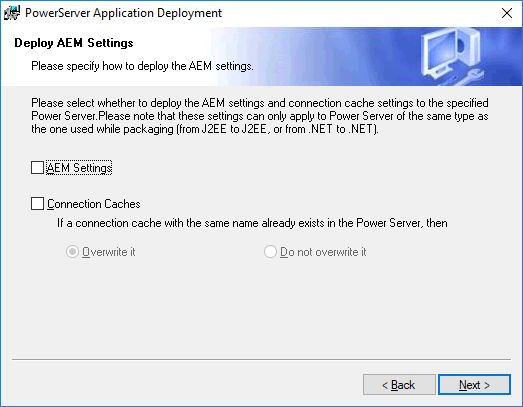 Deploy AEM settings